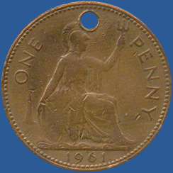 1 пенни Англии  1961 года