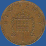 1 пенни Англии 1971 года