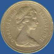 1 фунт Англии 1983 года