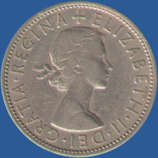 2 шиллинга Англии 1957 года
