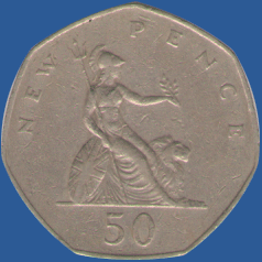 50 пенсов Англии 1981 года