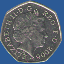 50 пенсов Англии 2006 года