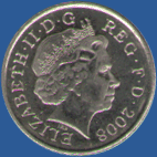 5 пенсов Англии 2008 года